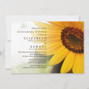 Dîner de répétition d'été de tournesol Invitation