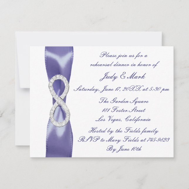 Dîner de répétition Diamant Infini Bleu Violet (Devant)
