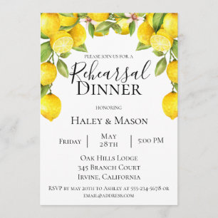 Dîner de répétition du verger d'agrumes Invitation