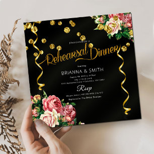 Dîner de répétition élégant Invitation