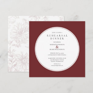 Dîner de répétition Floral Chic de Bourgogne Invit