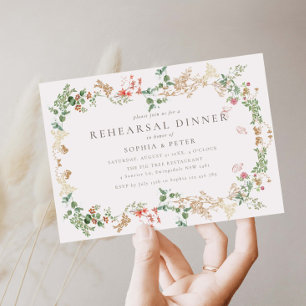 Dîner de répétition floral Elegant Wildflow
