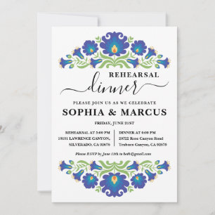 Dîner de répétition florale mexicaine Invitation