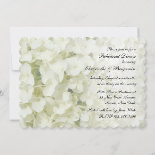Dîner de répétition Hydrangea blanc Invitation