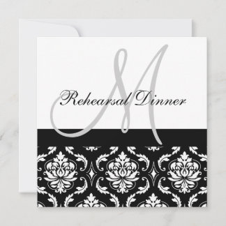 Dîner de répétition Invitation Monogrammes Noms Da