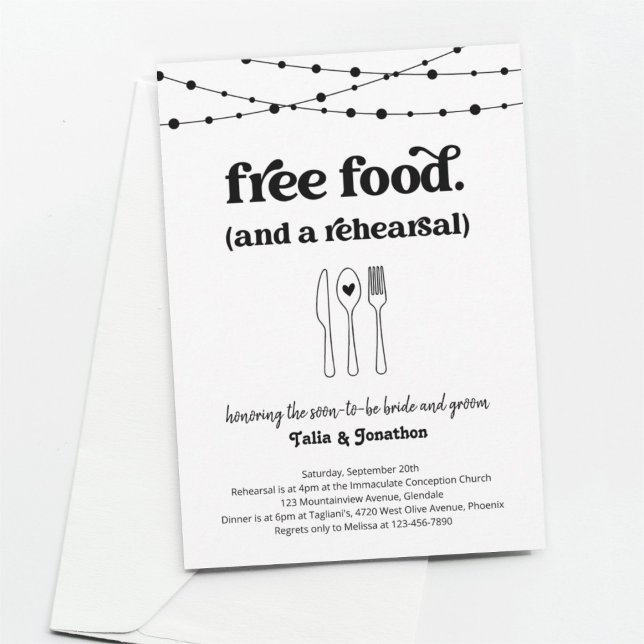 Dîner de répétition Mariage amusant Invitation (Créateur téléchargé)