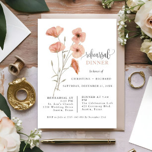 Dîner de répétition Mariage de fleurs de pavot ora
