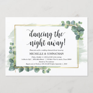 Dîner de répétition Mariage Eucalyptus Invitation