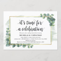 Dîner de répétition Mariage Eucalyptus Invitation