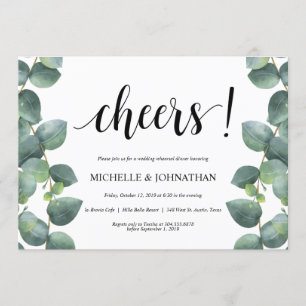 Dîner de répétition Mariage Eucalyptus Invitation