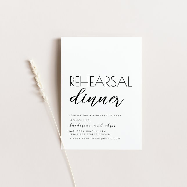 Dîner de répétition mariage Invitation (Créateur téléchargé)