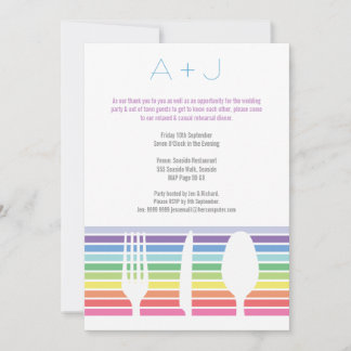 Dîner de répétition mariage Invitation de la coutu