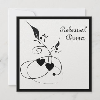 Dîner de répétition Mariage Swirls Invitation