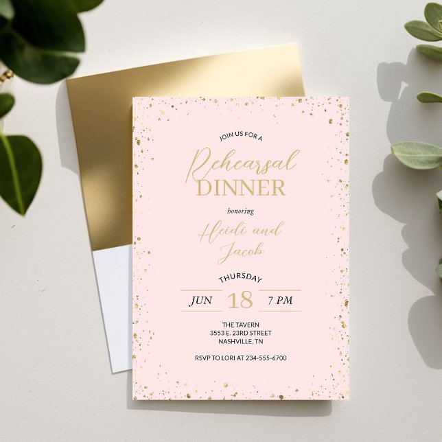 Dîner de répétition moderne Glitz Invitation (Créateur téléchargé)