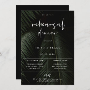 Dîner de répétition Moody Tropics Invitation