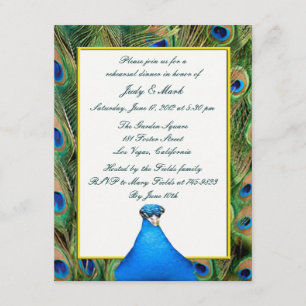 Dîner de répétition Peacock Invitation
