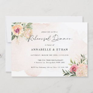 Dîner de répétition Peony and Gold Foil Blooms