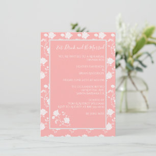 Dîner de répétition Rose de corail Invitation