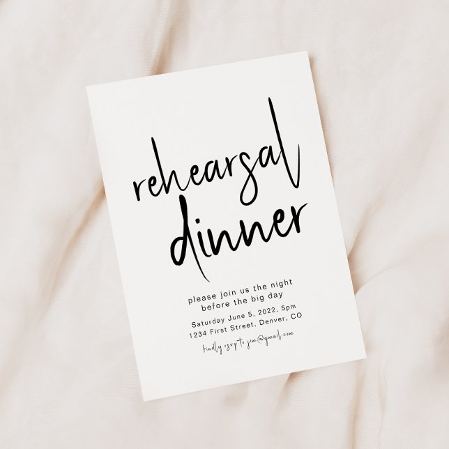 Dîner de répétition simple et élégant Invitation (Créateur téléchargé)
