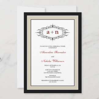 Dîner de répétition simple et élégant Invitation (