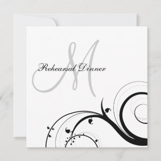 Dîner de répétition Swirl de luxe Invitations