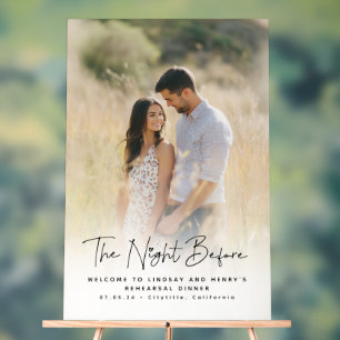 Dîner de répétition très élégant Affiche de bienve