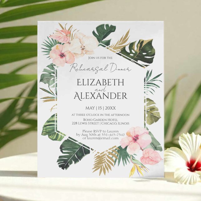 Dîner de répétition tropicale de l'Hibiscus Feuill (Créateur téléchargé)