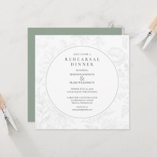 Dîner de répétition végétale végétale Sage Green