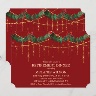Dîner de retraite de vacances Invitation