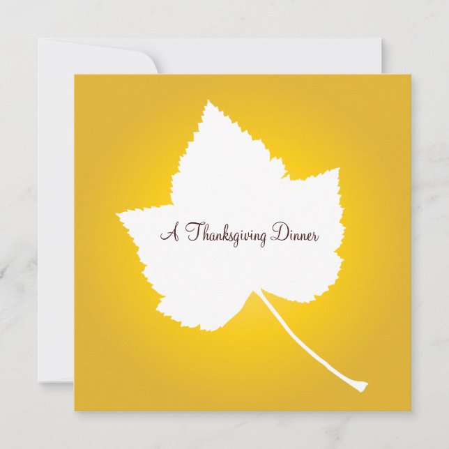 Dîner de Thanksgiving Invitation automnale (Devant)