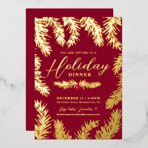 Diner de vacances fruits rouges noël or