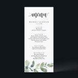 Dîner Eucalyptus Mariage Elopement Menu<br><div class="desc">Carte de dîner Eucalyptus Mariage Elopement Green Moderne. Customisez facilement et personnalisez-vous selon vos besoins,  et vos invités de dîner seront ravis quand ils verront ce menu de dîner parfait et élégant.</div>