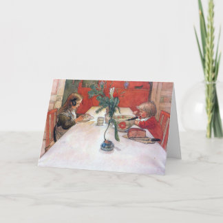 Dîner fait sur commande de carte de Noël de Carl