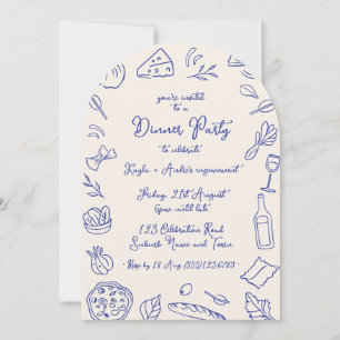 Diner fêtes Arch Invitation Modèle Italien