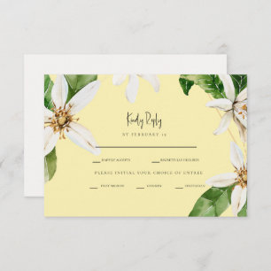 Dîner Floral Blanc Jaune Options RSVP