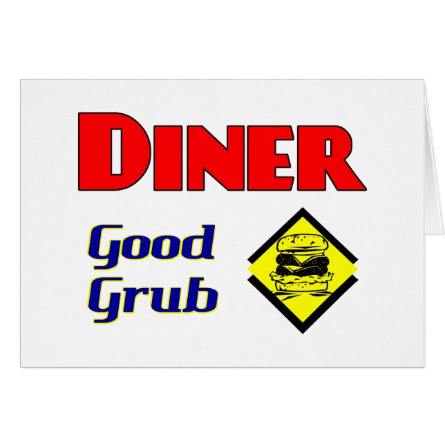Diner Good Grub Hamburger Restaurant Art (Devant horizontal)