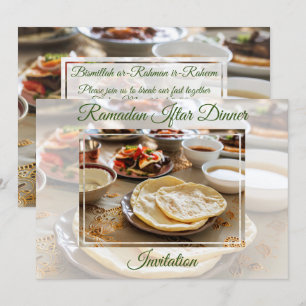 Dîner Iftar du Ramadan Invitation musulmane islami