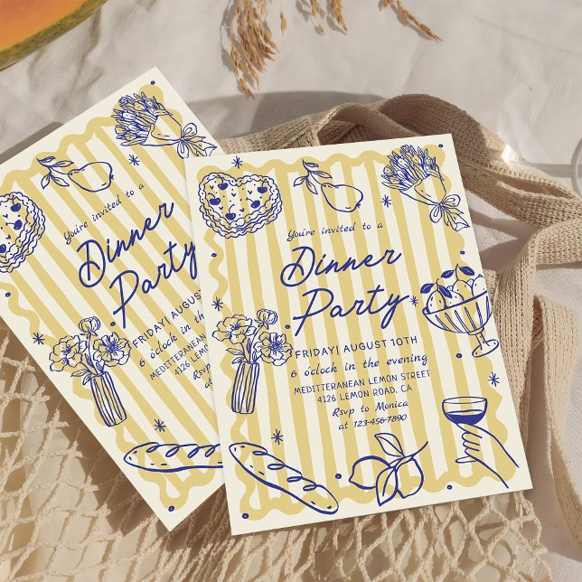 Dîner Italien La Dolce Vita Invitation Anniversair (Créateur téléchargé)