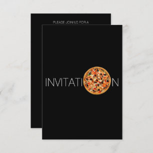 Dîner italien personnalisé Pizza Invitation