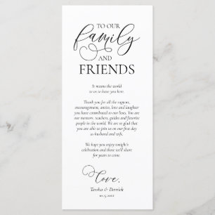 Diner Lieu Partir Merci Carte de calligraphie