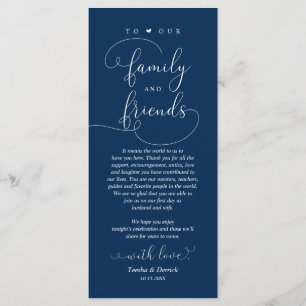 Dîner mariage, Carte de remerciements Cadre