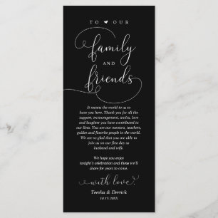 Dîner mariage, Carte de remerciements Cadre