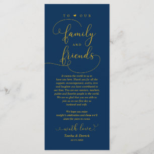 Dîner mariage, Carte de remerciements Cadre