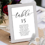 Dîner mariage, Carte Romance Guest Seest Chart,<br><div class="desc">Dîner mariage Carte de tableau de la table d'hôtes,  Moderne Romance Noir et Blanc thème. Customisez le texte et / ou retirez et remplissez avec votre thème de mariage.</div>