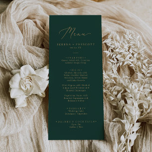 Dîner Mariage Gold et Green Delicate Menu