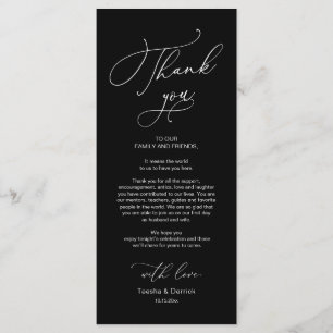 Dîner mariage Lieu Cadre Carte de remerciements