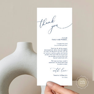 Dîner Mariage moderne Cadre Carte de remerciements