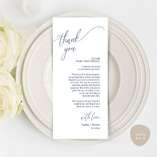 Dîner Mariage moderne Cadre Carte de remerciements
