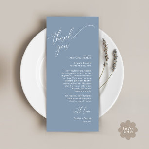 Dîner Mariage moderne Cadre Carte de remerciements