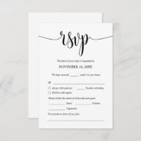 Dîner Mariage moderne Invitations RSVP Cartes join